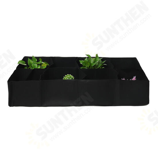 Sub-grid Garden Planting Bag Foldable Breathable Felt Flower Pots Container