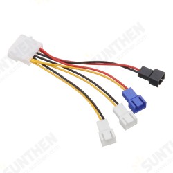 10cm Large 4 Pin IDE to 5V 12V 3 Pin CPU Cooling Fan Power Adapter Cable for Water Pump 10cm Large 4 Pin IDE to 5V 12V 3 Pin CPU Cooling Fan Power Adapter Cable for Water Pump