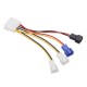 10cm Large 4 Pin IDE to 5V 12V 3 Pin CPU Cooling Fan Power Adapter Cable for Water Pump