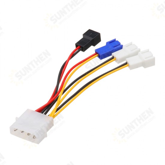 10cm Large 4 Pin IDE to 5V 12V 3 Pin CPU Cooling Fan Power Adapter Cable for Water Pump