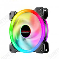 120mm Computer PC Cooler Cooling Fan RGB LED Multicolor-mode Quiet Chassis Fan With Controller 120mm Computer PC Cooler Cooling Fan RGB LED Multicolor-mode Quiet Chassis Fan With Controller