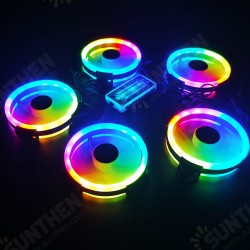 120mm Computer PC Cooler Cooling Fan RGB LED Multicolor-mode Quiet Chassis Fan With Controller 120mm Computer PC Cooler Cooling Fan RGB LED Multicolor-mode Quiet Chassis Fan With Controller