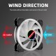 120mm Computer PC Cooler Cooling Fan RGB LED Multicolor-mode Quiet Chassis Fan With Controller