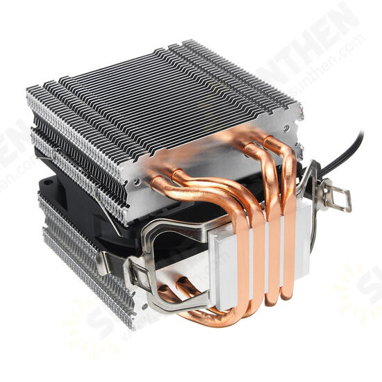 3Pin Four Heat Pipes Colorful Backlit CPU Cooling Fan Cooler Heatsink for Intel AMD