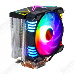 4 Heat Pipe RGB CPU Cooler 3/4 Pin For Intel Socket LGA 775/1150/1151/1155/1156/1200 AMD Socket 4 Heat Pipe RGB CPU Cooler 3/4 Pin For Intel Socket LGA 775/1150/1151/1155/1156/1200 AMD Socket