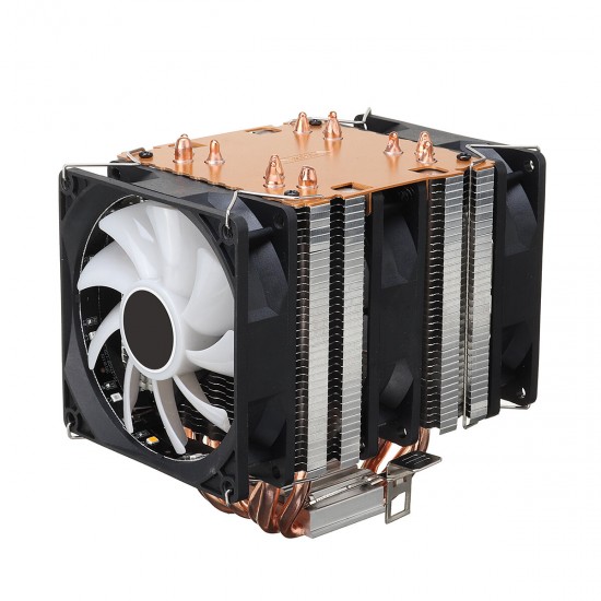6 Copper Tube Ultra-Quiet Color CPU Cooling Fan Dual/Triple Fan
