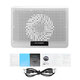 Aluminum Alloy Laptop Cooler Silver Black Adjustable Strong Wind Speed for Gaming & Office