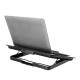 Aluminum Alloy Laptop Cooler Silver Black Adjustable Strong Wind Speed for Gaming & Office