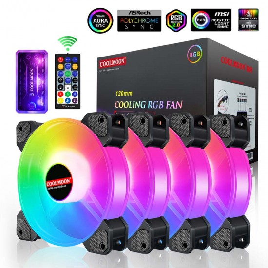 120mm Cooling Fan RGB 6PIN Computer Case Colorful Radiator Cooler PC 5V DC