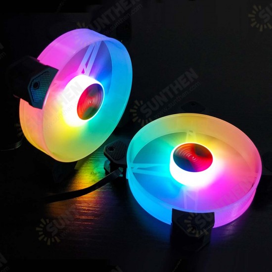 120mm Cooling Fan RGB 6PIN Computer Case Colorful Radiator Cooler PC 5V DC