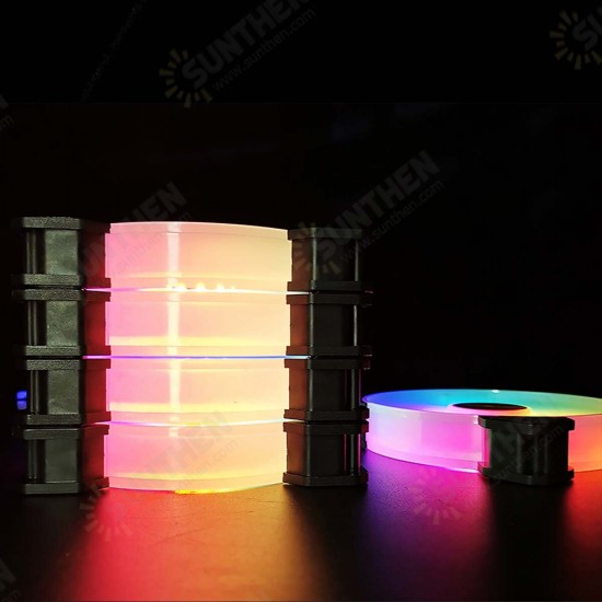 120mm Cooling Fan RGB 6PIN Computer Case Colorful Radiator Cooler PC 5V DC