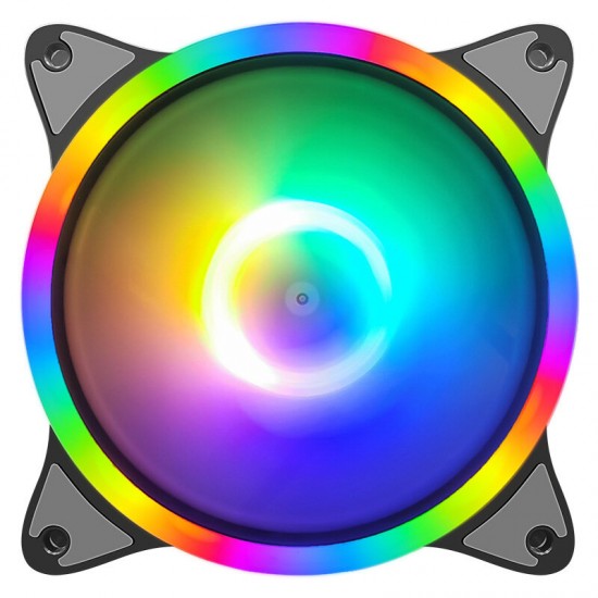 12cm Cooling Fan RGB Desktop Chassis PC Case Mute Rainbow Heatsink Radiator PC Computer Water Cooling Accessories