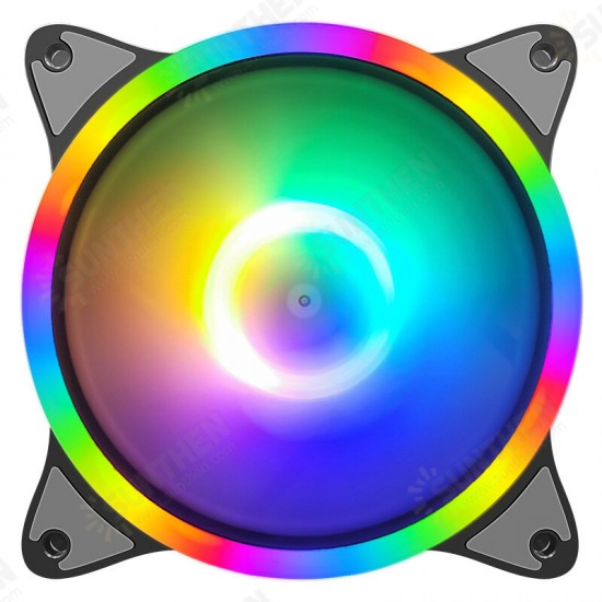 12cm Cooling Fan RGB Desktop Chassis PC Case Mute Rainbow Heatsink Radiator PC Computer Water Cooling Accessories