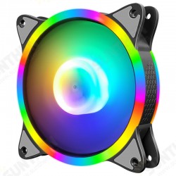 12cm Cooling Fan RGB Desktop Chassis PC Case Mute Rainbow Heatsink Radiator PC Computer Water Cooling Accessories 12cm Cooling Fan RGB Desktop Chassis PC Case Mute Rainbow Heatsink Radiator PC Computer Water Cooling Accessories