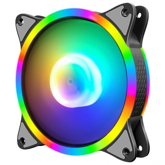 12cm Cooling Fan RGB Desktop Chassis PC Case Mute Rainbow Heatsink Radiator PC Computer Water Cooling Accessories