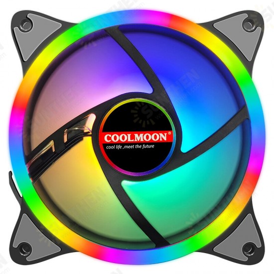 12cm Cooling Fan RGB Desktop Chassis PC Case Mute Rainbow Heatsink Radiator PC Computer Water Cooling Accessories