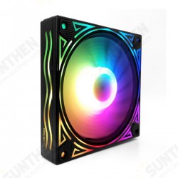 RGB Fan 12CM DC 12V Chassis Fan Desktop Computer Mute Symphony Color Changing Fan 8 Modes