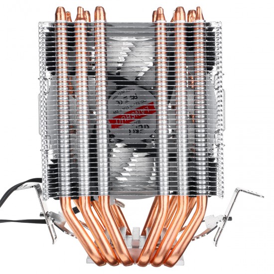 CPU Cooler LED RGB 6 Heatpipes 4 Pin Dual Fan For Intel 1156/1155/1151/775 AMD