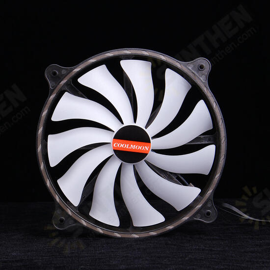 Cool Moon CR200mm Chassis Computer Case Fan RGB Mute Streamer LED Computer Host 20cm Cooling Fan