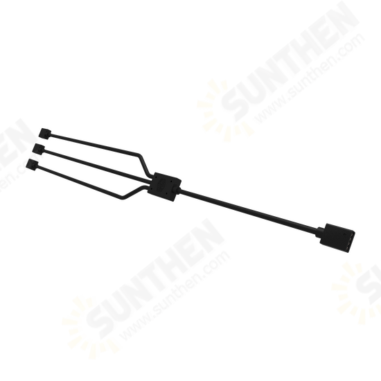 Cooler Master 1-To-3 Addressable RGB Splitter Cable 4Pin 12V ARGB Sync on LED Strips and Fans for Computer Cases Radiators Fans