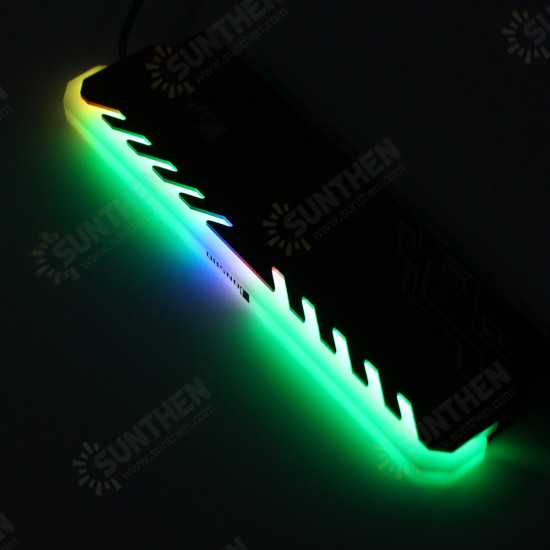 NC-3 RGB Colorful Backlit Aluminium Mg Alloy Memory Cooling Clamp Heatsink Computer Memory Cooler