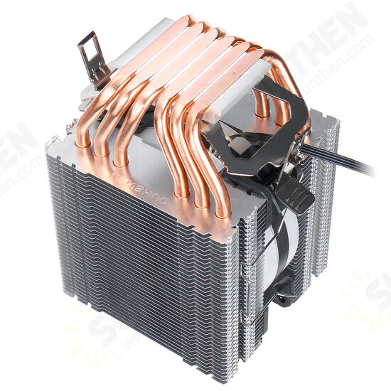 LED RGB CPU Cooler 6 Heatpipes 4Pin Cooling Fan for Intel 1155/1151/1150/775 AMD