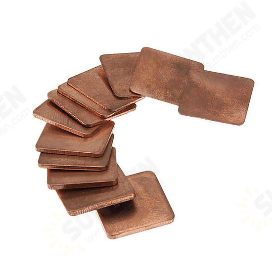 Laptop GPU CPU Copper Heat Sink Pad Shim 15 x 15mm