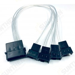 PC Case Fan Cable Big 4Pin to 4Pin Fan One Point Four 1 To 4 Extension Cable For Computer PC Case Fan Cable Big 4Pin to 4Pin Fan One Point Four 1 To 4 Extension Cable For Computer