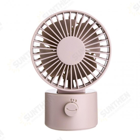 1.2W Mini USB Rechargeable Desktop Silent Fan 2 Modes Wind Speed Oscillating Cooling Fan