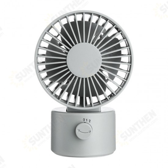 1.2W Mini USB Rechargeable Desktop Silent Fan 2 Modes Wind Speed Oscillating Cooling Fan