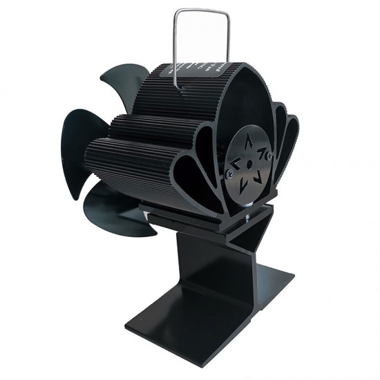 1350Rpm Pro 5 Leaves Stove Fan Heat Powered Motor Energy Saving Fireplace EcoFan
