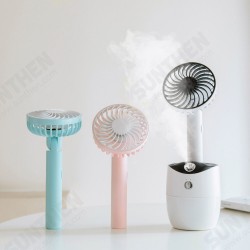 2 In 1 Rotating Spray Air Humidifier Fan USB Charging 3 Gears White Pink Blue 2 In 1 Rotating Spray Air Humidifier Fan USB Charging 3 Gears White Pink Blue