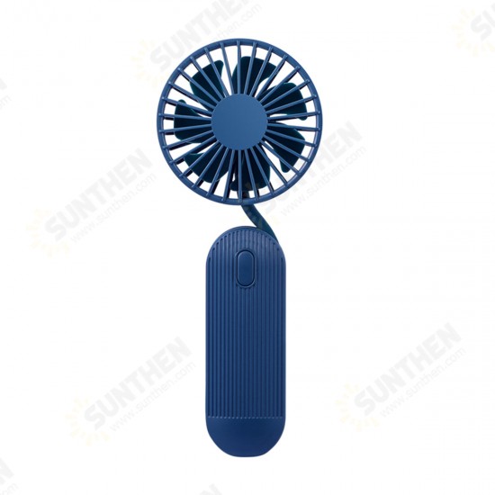 2000mAh USB Portable Fan Hanging Neck Fan Rechargeable Mini Sports Fans 3 Gears Adjustable Low Decibel Fan