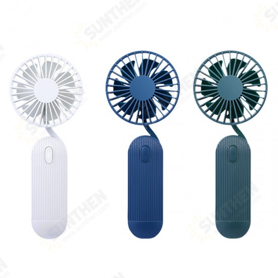 2000mAh USB Portable Fan Hanging Neck Fan Rechargeable Mini Sports Fans 3 Gears Adjustable Low Decibel Fan