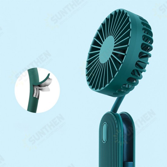 2000mAh USB Portable Fan Hanging Neck Fan Rechargeable Mini Sports Fans 3 Gears Adjustable Low Decibel Fan