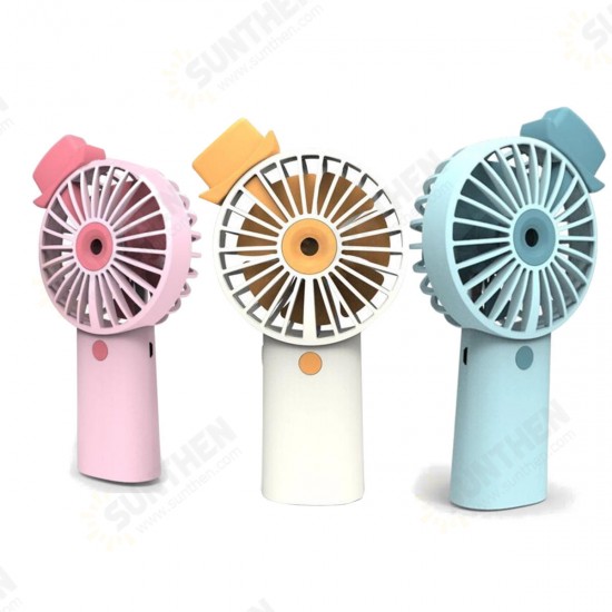 3 Speed Mini Portable Fan Handheld Rechargeable USB Cooling Desktop Fan