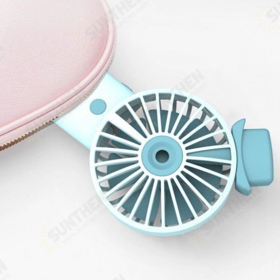 3 Speed Mini Portable Fan Handheld Rechargeable USB Cooling Desktop Fan