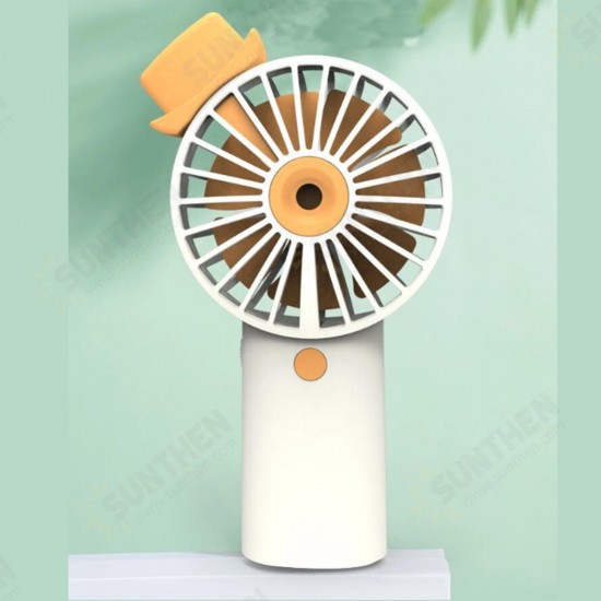 3 Speed Mini Portable Fan Handheld Rechargeable USB Cooling Desktop Fan