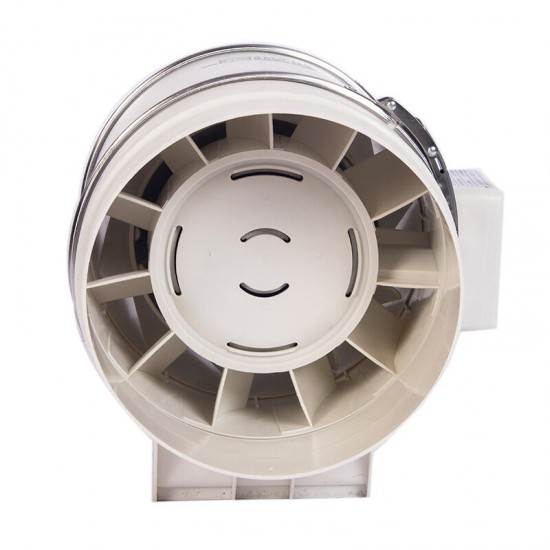 3/4/5 Inch Circular Duct Fan Diagonal Flow Fan Bathroom Kitchen Oil Fume Exhaust Fan