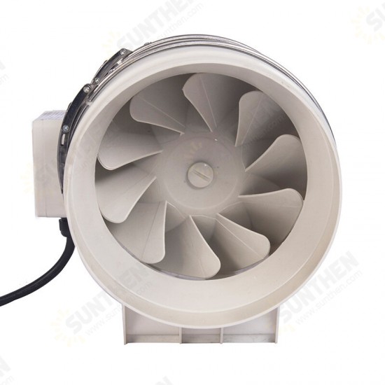 3/4/5 Inch Circular Duct Fan Diagonal Flow Fan Bathroom Kitchen Oil Fume Exhaust Fan