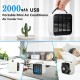 4-in-1 Mini Air Cooler Portable USB Air-Conditioning 2000mAh Cooling Fan 3 Wind Speed Adjustment Night Light for Home Office
