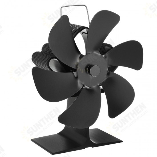 6 Blades Heat Powered Stove Fan Black Fireplace Log Wood Burner Eco-fan Quiet Home Fireplace Fan Efficient Heat Distribution 6 Blades Heat Powered Stove Fan Black Fireplace Log Wood Burner Eco-fan Quiet Home Fireplace Fan Efficient Heat Distribution