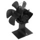 6 Blades Heat Powered Stove Fan Black Fireplace Log Wood Burner Eco-fan Quiet Home Fireplace Fan Efficient Heat Distribution 6 Blades Heat Powered Stove Fan Black Fireplace Log Wood Burner Eco-fan Quiet Home Fireplace Fan Efficient Heat Distribution