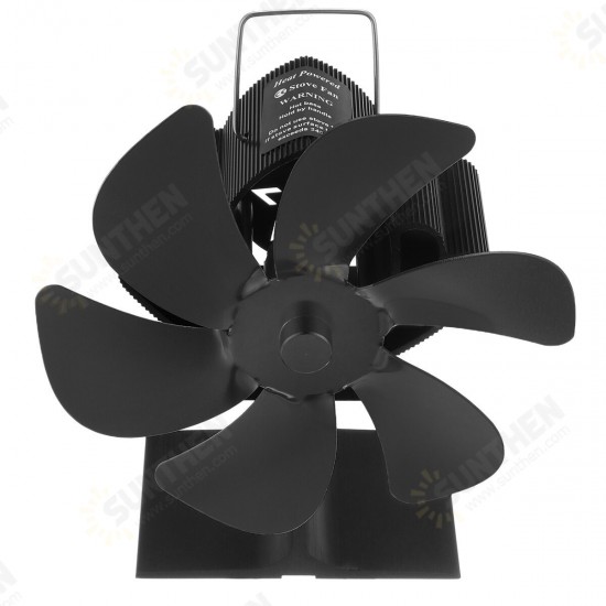 6 Blades Heat Powered Stove Fan Black Fireplace Log Wood Burner Eco-fan Quiet Home Fireplace Fan Efficient Heat Distribution 6 Blades Heat Powered Stove Fan Black Fireplace Log Wood Burner Eco-fan Quiet Home Fireplace Fan Efficient Heat Distribution