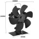 6 Blades Heat Powered Stove Fan Black Fireplace Log Wood Burner Eco-fan Quiet Home Fireplace Fan Efficient Heat Distribution 6 Blades Heat Powered Stove Fan Black Fireplace Log Wood Burner Eco-fan Quiet Home Fireplace Fan Efficient Heat Distribution