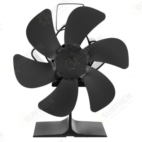 6 Blades Heat Powered Stove Fan Black Fireplace Log Wood Burner Eco-fan Quiet Home Fireplace Fan Efficient Heat Distribution 6 Blades Heat Powered Stove Fan Black Fireplace Log Wood Burner Eco-fan Quiet Home Fireplace Fan Efficient Heat Distribution