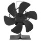 6 Blades Heat Powered Stove Fan Black Fireplace Log Wood Burner Eco-fan Quiet Home Fireplace Fan Efficient Heat Distribution 6 Blades Heat Powered Stove Fan Black Fireplace Log Wood Burner Eco-fan Quiet Home Fireplace Fan Efficient Heat Distribution