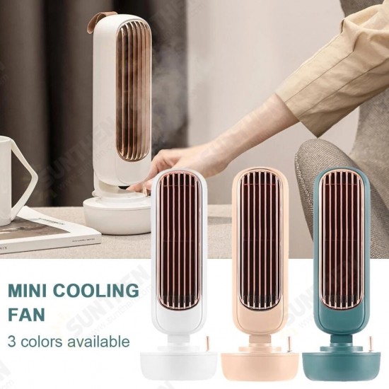 2 In 1 Mini Humidifier Fan USB Charging Silent Adjustable Portable Desktop Spray Cooling Fan