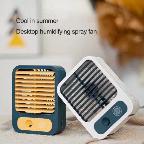 2021 Mini Portable Handheld Fan Air Conditioner Humidifier Rechargeable Mist Spray Summer Cooling Fan for Outdoor