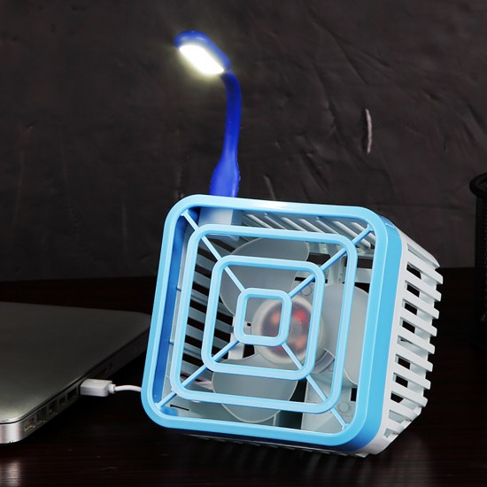 USB Small Fan Mini Electric Fan Mute Student Dormitory Office Desktop Pluggable Night Light Fans